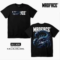 ราคา Mad Face Scorpion Casual เสื้อยืดสําหรับชาย Baju Kaos Oversize Tee ลูกเรือคอพิมพ์เสื้อฤดูร้อนแขนสั้นเสื้อ (57304657420)
