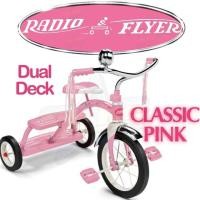 ราคา Radio flyer classic pink dual deck tricycle จักรยานสามล้อ (11316664)