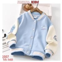 ราคา เสื้อแจ็คเก็ต Cinnamoroll ฤดูใบไม้ผลิของเด็กผู้หญิง 4-15Y, แจ็คเก็ตเบสบอล Sanrio, เสื้อโค้ทสีน้ําเงินท้องฟ้าสําหรับเด็ก (27600707886)