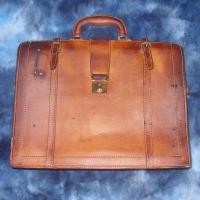 ราคา กระเป๋าหนังแท้ วินเทจ กระเป๋าเอกสาร80s มือสอง (28110909681)