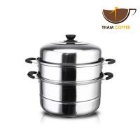 ราคา หม้อนึ่ง หม้อ 2 ชั้น หม้อสุกี้ ซึ้ง ที่นึ่ง หม้อนึ่งสแตนเลส ซึ้งสแตนเลส ซึ้งนึง หม้อสแตนเลส Tham coffee (10808021929)