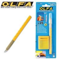 ราคา มีดคัตเตอร์ตัดสติ๊กเกอร์ OLFA รุ่น AK-1 (แถมใบมีด 1 กล่องในแพ็ค) มีดตัดสติกเกอร์ (6635193303)