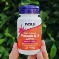 ราคา วิตามินดี 3 Vitamin D3 High Potency 2,000 IU 120 Softgels ( Now Foods®) D-3 (6014189433)