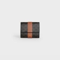 ราคา Brand new authentic Celine small TRIOMPHE artificial leather and sheep leather tri-fold wallet (14122192186)