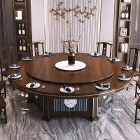 ราคา ไม้เนื้อแข็ง ไฟฟ้า โต๊ะกลมขนาดใหญ่ สไตล์จีนใหม่ โรงแรม โต๊ะอาหารและเก้าอี้ทรงกลมขนาดใหญ่ โต๊ะกลมหมุนได้ (26310493179)