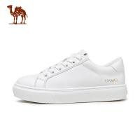 ราคา CAMEL CROWN รองเท้าลำลองผ้าใบส้นแบนหนังแท้สำหรับผู้หญิง (29088798814)