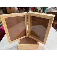 ราคา กรอบกล่องลึกxกรอบรูป ไม้จริง แบบพับคู่ ขนาดใส่รูป 5x7 นิ้ว สีไม้ธรรมชาติ (16240996537)