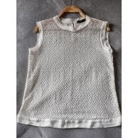 ราคา ZARA BASICเสื้อสีขาวลูกไม้โปร่งด้านหน้าผ้าบางนิ่มคอกลมแขนกุดดีไซน์เก๋ไซส์Sอก36ยาว24(งานมือสอง)29 (29083058226)