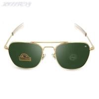 ราคา KISSFENY แว่นกันแดดหรูหรา, Vintage Look เลนส์สีเขียว AO Pilot แว่นกันแดด, Retro Male Design Optical Glass Lens Driving Shades กิจกรรมกลางแจ้ง (49601774221)
