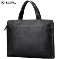 ราคา Leather Office Briefcase & Genuine Cow Leather Business Laptop Bag VINTAGE TUDA SBM322 (55303331236)