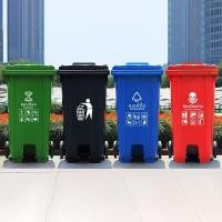 ราคา ถังขยะมีล้อและที่เหยียบ ถังขยะพลาสติก ถังขยะ ความจุ 100ลิตร / 120ลิตร มีฝา(ฝาเรียบ) มีล้อ ถังขยะพลาสติกแบบเหยียบ ถังขยะม (23761960349)