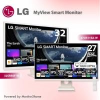 ราคา LG MyView Smart Monitor 27" 27U511SA-W, 32" 32SR50F-W,1080P IPS, Wifi & B, webOS Smart TV Apps with Remote White (24063283050)