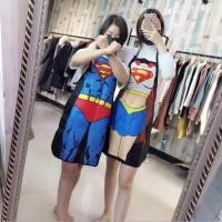 ราคา ผ้ากันเปื้อนซุปเปอร์ฮีโร่ superhero สีสด ลายคม พร้อมส่งจากไทย (23843962846)