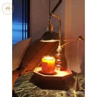 ราคา โคมไฟขี้ผึ้งละลายหัวเตียงอโรมาเทอราพีไม้เนื้อแข็งวินเทจเครื่องประดับไร้ไฟในห้องนั่งเล่นโคมไฟเชิงเทียนบาร์โคมไฟตั้งโต๊ะบร (18195379210)
