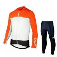 ราคา ชุดจักรยานแขนยาว POC สีส้ม (166652923)