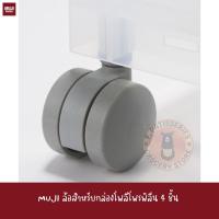 ราคา พร้อมส่ง MUJI ล้อกล่องเก็บของโพลีโพรพิลีน PP STORAGE CASE / CASTER 4 PIECES INCLUDED (18808484772)