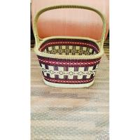 ราคา ตะกร้าหวาย ตะกร้าไปวัด ตะกร้าใส่ของ กระเช้าของขวัญ ตะกร้าหิ้ว ตะกร้าสวยๆใบใหญ่ (41607826289)