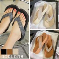 ราคา รองเท้าแตะหูหนีบ แต่งคาดประกายเพชร พื้นยาง PVC (21082764657)