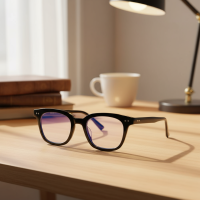 ราคา แว่นตาแฟชั่นทรงสี่เหลี่ยมสไตล์เรโทรสําหรับผู้ชายและผู้หญิง เลนส์แบนป้องกันแสงสีฟ้า สไตล์เกาหลี (42123559994)