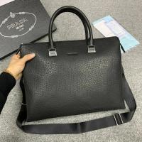 ราคา PRADA Men {Briefcase} New Leather Full-First Layer Cowhide, Hand-Carrying Cross-Body Dual @ ดูแล็ปท็อปชั้นตารางที่ใช้งานได้จริง 37×6×26 (57704319639)