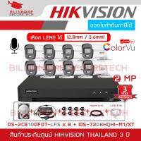 ราคา SET HIKVISION HD 8CH 2MP : DS-2CE10DF0T-LFS x 8 + iDS-7208HQHI-M1/XT + HDD + ADAPTOR + LAN 5M.+ HDMI 3M. + CABLE x 8 (49503241710)