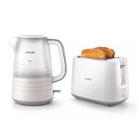 ราคา Philips Sweeter Time Set กาต้มน้ำไฟฟ้า HD9334 +เครื่องปิ้งขนมปังHD2581 (1428842745)