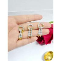 ราคา ขั้วสร้อยคอเพชร cz แท้ งานหุ้มทอง 5 ไมครอนฝังเพชร cz สวยวิ้ง (2906108944)