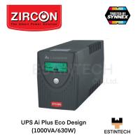 ราคา UPS (เครื่องสำรองไฟ ) Zircon UPS Ai Plus Eco Design (1000VA/630W) ของใหม่ประกัน 2ปี (15080123085)