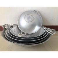 ราคา กระทะ2หู กระทะอลูมิเนียม กระทะ2หูกลึงอลูมิเนียม ขัดเงา (รุ่นหนา) ขนาด 26/28/30 นิ้ว (ตราจระเข้ ศรคู่/หัวม้า) (17456837320)