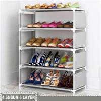 ราคา ชั้นวางรองเท้าแบบพกพา 4 ชั้น 5 ชั้นชั้นวางรองเท้าที่วางรองเท้าแตะ (28131650217)