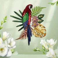 ราคา โรงงานขายตรงยอดนิยมโลหะสีนกแก้วภาพวาดตกแต่งห้องนั่งเล่นโซฟาพื้นหลังผนังทางเดินตกแต่งผนัง (26110803299)