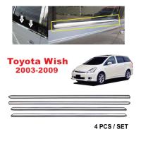 ราคา Toyota Wish 2003 - 2009 Window Trim Chrome Lining / เข็มขัดประตู Moulding (4 ชิ้น) (45953635375)