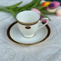 ราคา ชุดชากาแฟ แก้วกาแฟ แก้วชา เซรามิกญี่ปุ่น Lancel สีน้ำตาลขอบทองเต็มใบ (7260657430)