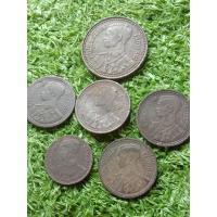 ราคา เหรียญ สตางค์สมัยราชกาลที่8 จำนวน 6 เหรียญ (4384284362)