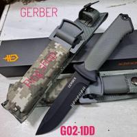ราคา อุปกรณ์เดินป่า มีด มีดพก มีดเดินป่า มีดพกใบตาย GERBER รุ่น G02-1DD ใบดำด้ามเทา (24064949726)