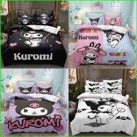 ราคา Gy Sanrio Kuromi 3IN1 ชุดเครื่องนอนผ้าปูที่นอนผ้านวมปลอกหมอนบ้านห้องนอนล้างทําความสะอาดได้หอพัก (25833041100)