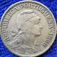 ราคา เหรียญ​โปรตุเกส​ Portugal, 1 Escudo, (รุ่น​เก่าเทพี), ใช้แล้ว, #​3053T (22253439222)
