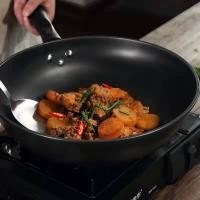 ราคา กระทะ กระทะเคลือบ non-stick กระทะเทปลอน ขนาด 32cm (สามารถใช้กับเตาแม่เหล็กไฟฟ้าได้)0014 (6704019240)