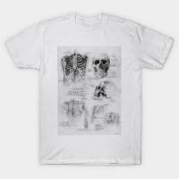 ราคา เสื้อยืด Vintage Skeleton T-Shirt แท้ Cotton 100% หนาๆ เสื้อกีฬา ไม่ย้วย แขนสั้น oversize (42415551565)