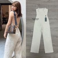 ราคา จั้มสูทขายาวผ้าลินินครีม (21706346403)