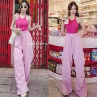 ราคา Posyy Style งานตามหา ทั้งชุด มือ 1 ป้ายห้อย ✅ Set เสื้อกล้ามไหมพรม + กางเกงวอร์มสีชมพูบาร์บี้ (41652994631)