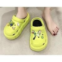 ราคา รองเท้าหัวโต ตกแต่งสุดแบ๊ว พร้อมหมุดติด 6cm ใส่ไปได้ทุกที่ มันดีมาก ราคาเบาๆ สีสวย (17090797702)