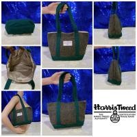 ราคา : HARRIS TWEED Small Tote Bag Gray and Green แท้% (24955262447)