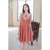 ราคา ส่งต่อ เดรสสีชมพูอมส้ม ร้าน Cocoa-Brown ใส่ครั้งเดียว (5453177481)