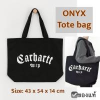 ราคา พร้อมส่ง CARHARTT WIP ONYX LARGE Canvas tote bag กระเป๋าผ้า สีดำ โลโก้ สีขาว สะพายไหล่ คาร์ฮัท shopping ถุงผ้า BAG (42754360222)