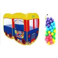 ราคา smartbabyandkid เต็นท์รถบัส+ลูกบอล2.8"APEX 100ลูก (51802329)