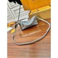 ราคา Louis Vuitton Slim Trunk สีเทา M12596 สายคล้องไหล่ปรับได้ ทำจากหนังลูกวัว (55903046183)