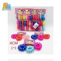 ราคา สปริงมัดผมพลาสติกใหญ่ 1x3 คละสีสะท้อนแสง ยางรัดผม ยางมัดผม ยางสปริง (43223080945)
