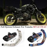 ราคา Full System Motorcycle Yoshimura Exhaust Escape DB Killer For Yamaha MT-07 FZ-07 Modify Slip-on Fro (54454674637)