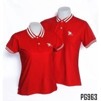 ราคา King Pegasus - เสื้อโปโลผู้ชาย Pegasus ผ้านิ่มใส่สบาย สีแดง ปกขาว รหัส PG963 (6922543341)